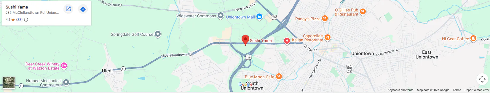 Location 285 McClellandtown Rd, Uniontown, PA 15401